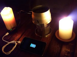The Candle Charger works with just a candle and some water to charge your device. (Image via FlameStower)