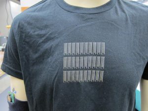 These are garment-based printable electrodes developed in the lab of Joseph Wang. (Image: Jacobs School of Engineering/UC San Diego)