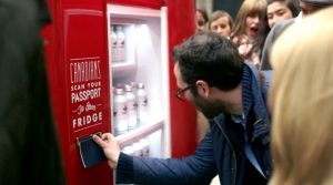 The previous Beer Fridge required a passport for entry. (Image via Molson Canadian)