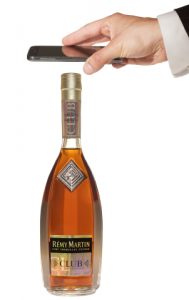 Remy Martin connected bottle. (Image via Remy Martin)