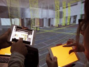 Using tablets to control 3D computer cursors. (Image credit: Hybridlab, Université de Montréal)