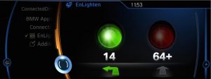 EnLighten displays dual signal on the dashboard. (Image via BMW)