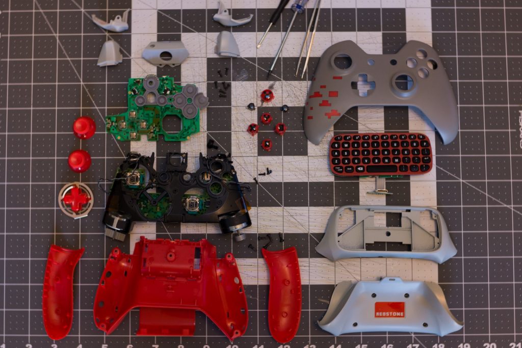 Controllers in progress. (Image via Spencer Kern)