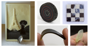 Some of the items printed with the MultiFab. (Image credit: Photo: Tom Buehler/CSAIL)