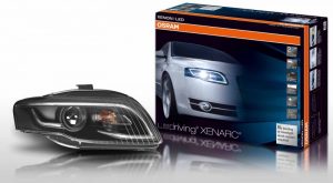 The first full retrofit headlight from Osram for the Audi A4 combines xenon and LED technologies.