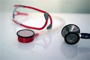 Dr. Loubani's 3D -printed stethoscope. (Image via Laboratory Equipment/Khalil Hamra, Associated Press)
