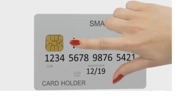 Fingerprinting on bank-issued cards. (Image Credit: SmartMetrics)