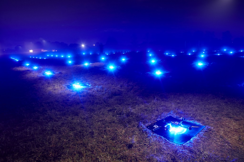 The drone light show. (Image via Intel iQ)