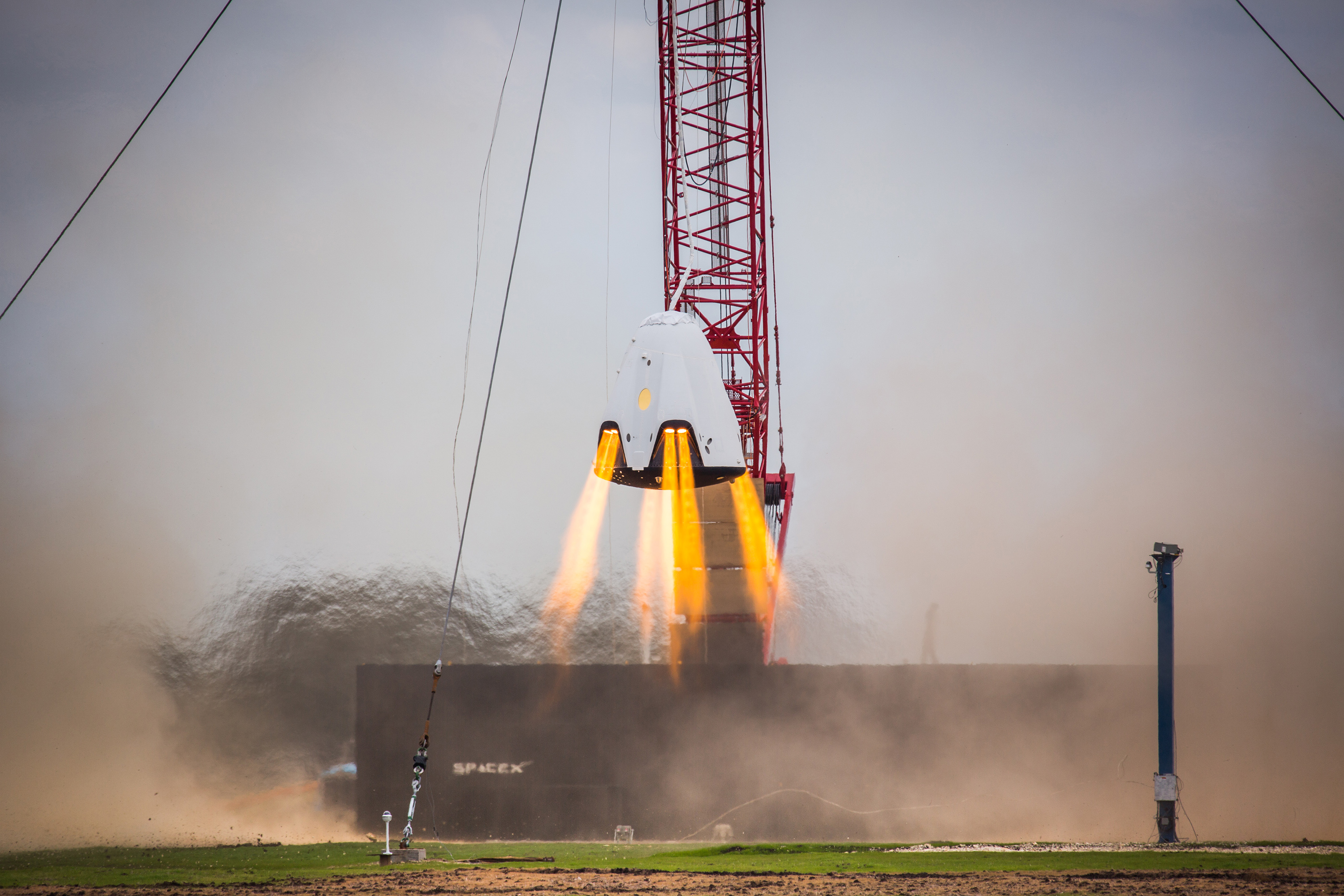SpaceX hover-testing conducted last November. (Image via NASA Blog)