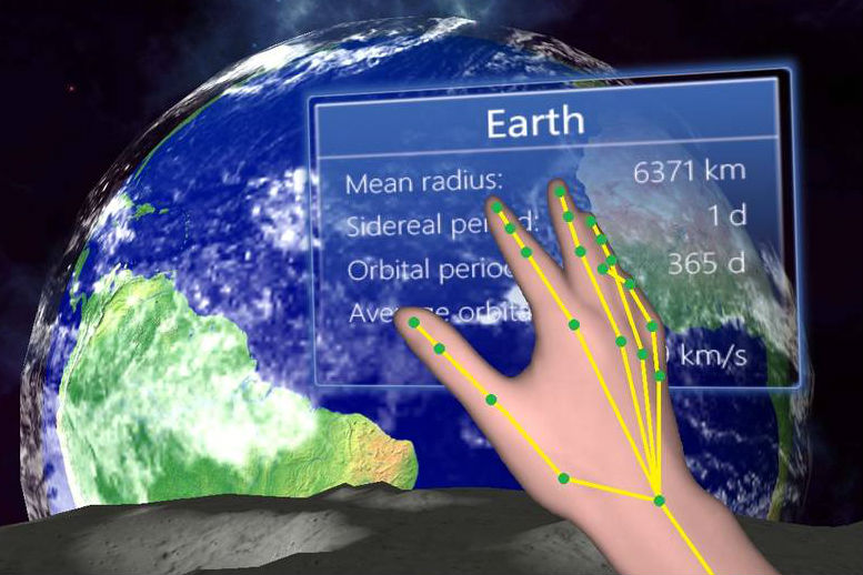 uSens showcases advanced 3D hand and head tracking for augmented reality and virtual reality at CES 2016. (Image Credit: uSens)