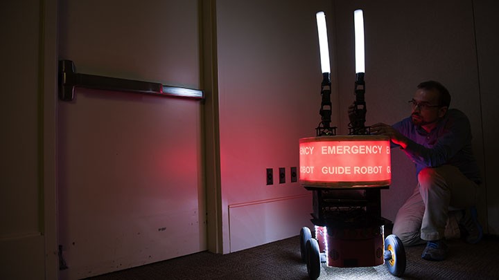 “Emergency Guide Robot” . (Image via Georgia Tech)
