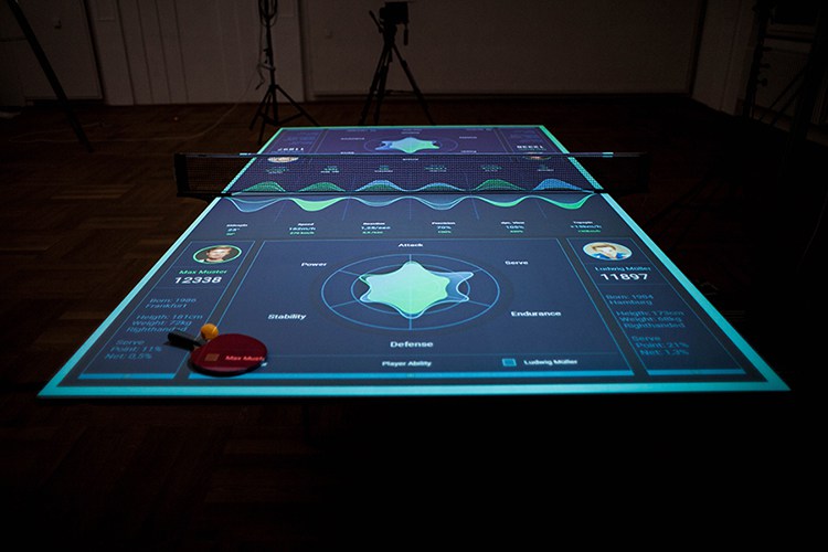 electronic ping pong table