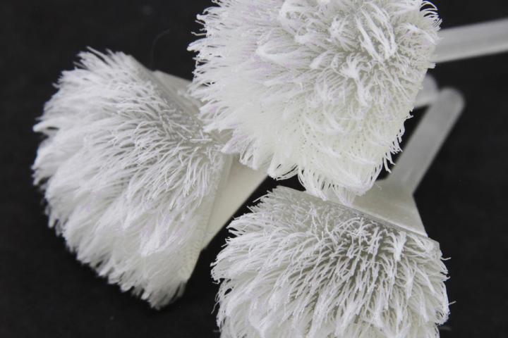 An example of 3-D printed hair. (Image Credit: Courtesy of Tangible Media Group/MIT Media Lab)