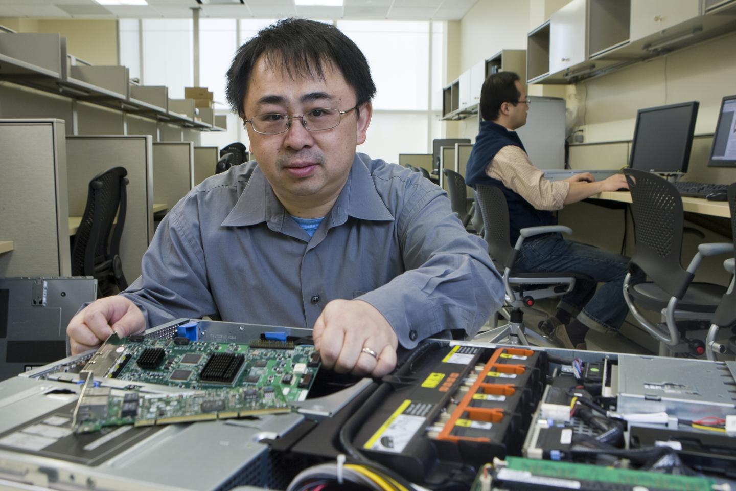 Yu Chen, associate professor of electrical and computer Engineering at Binghamton. (Image Credit: Jonathan Cohen/Binghamton University)