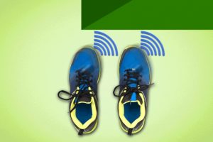 Vibrations in the new boot will jump from low to high intensity when the wearer is at risk of colliding with an obstacle. (Illustration Credit: Jose-Luis Olivares/MIT)