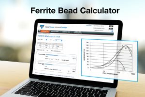 modern laptop showing ferrite bead impedance calculator