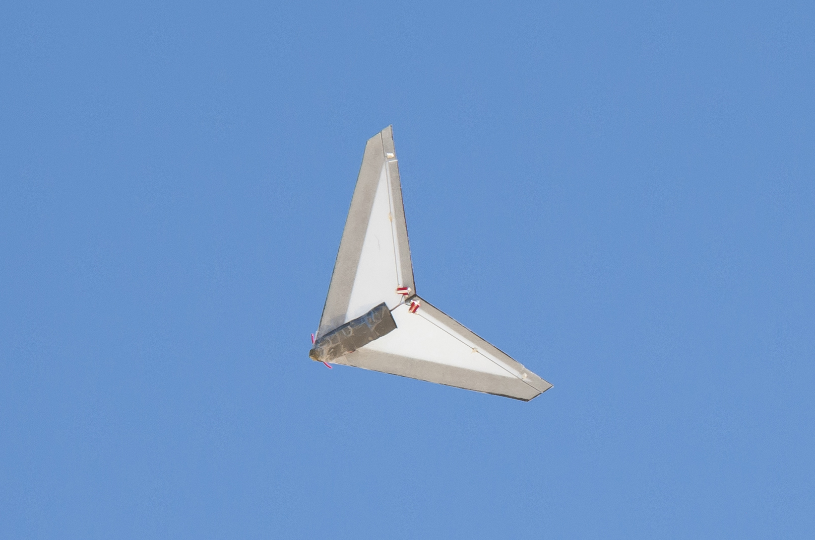 The Preliminary Research Aerodynamic Design to Land on Mars, or Prandtl-M, flies during a test flight. Students during the past two summers worked on the concept leading to successful flights.