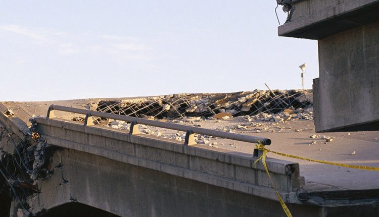 collapsed bridge. Credit – Joseph Sohm