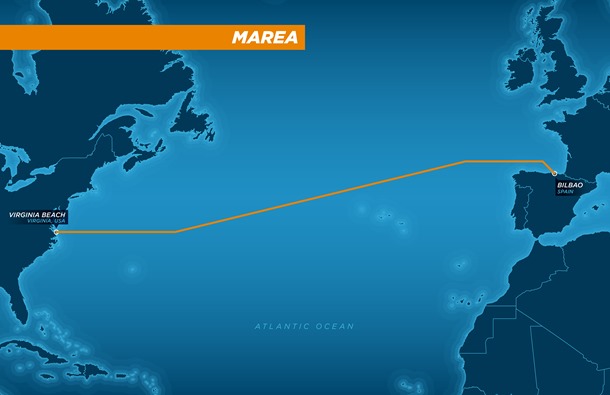 The MAREA cable. (Image via Microsoft)