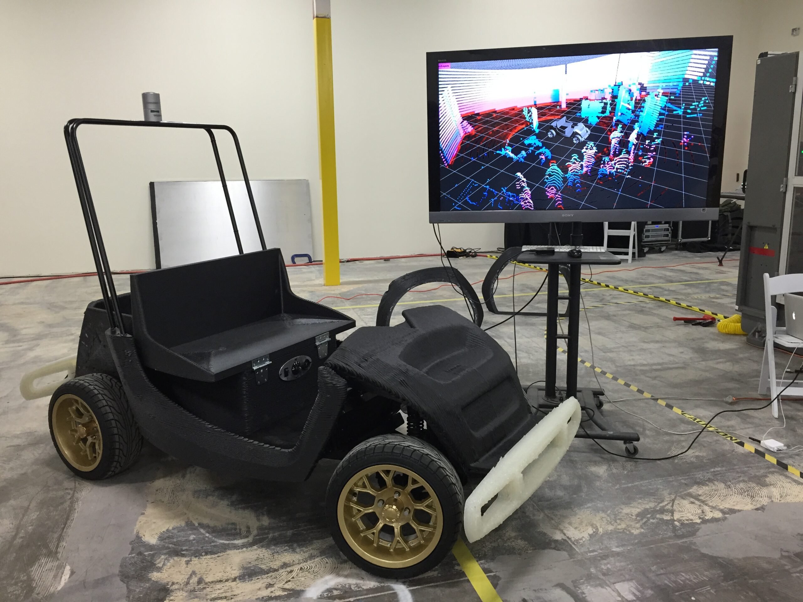 University of Michigan's 3D-printed autonomous vehicles have arrived. (Image credit: Local Motors)
