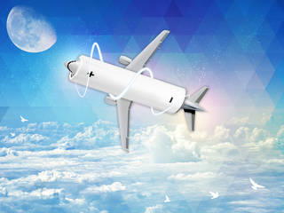 This conceptual art shows the main idea whether a vehicle with electric propulsion could use its structure to serve as a battery. (Photo via NASA) 