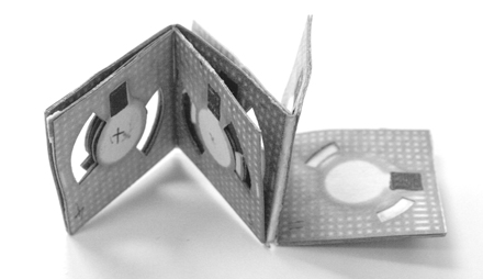 Foldable origami battery created by engineer Sean Choi.